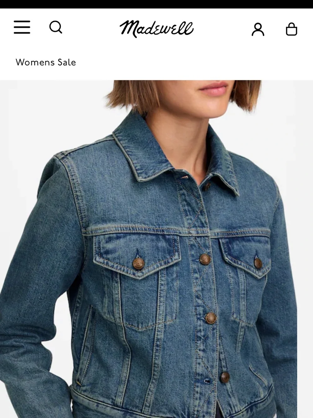 NWT Madewell Crop Jean Trucker Jacket